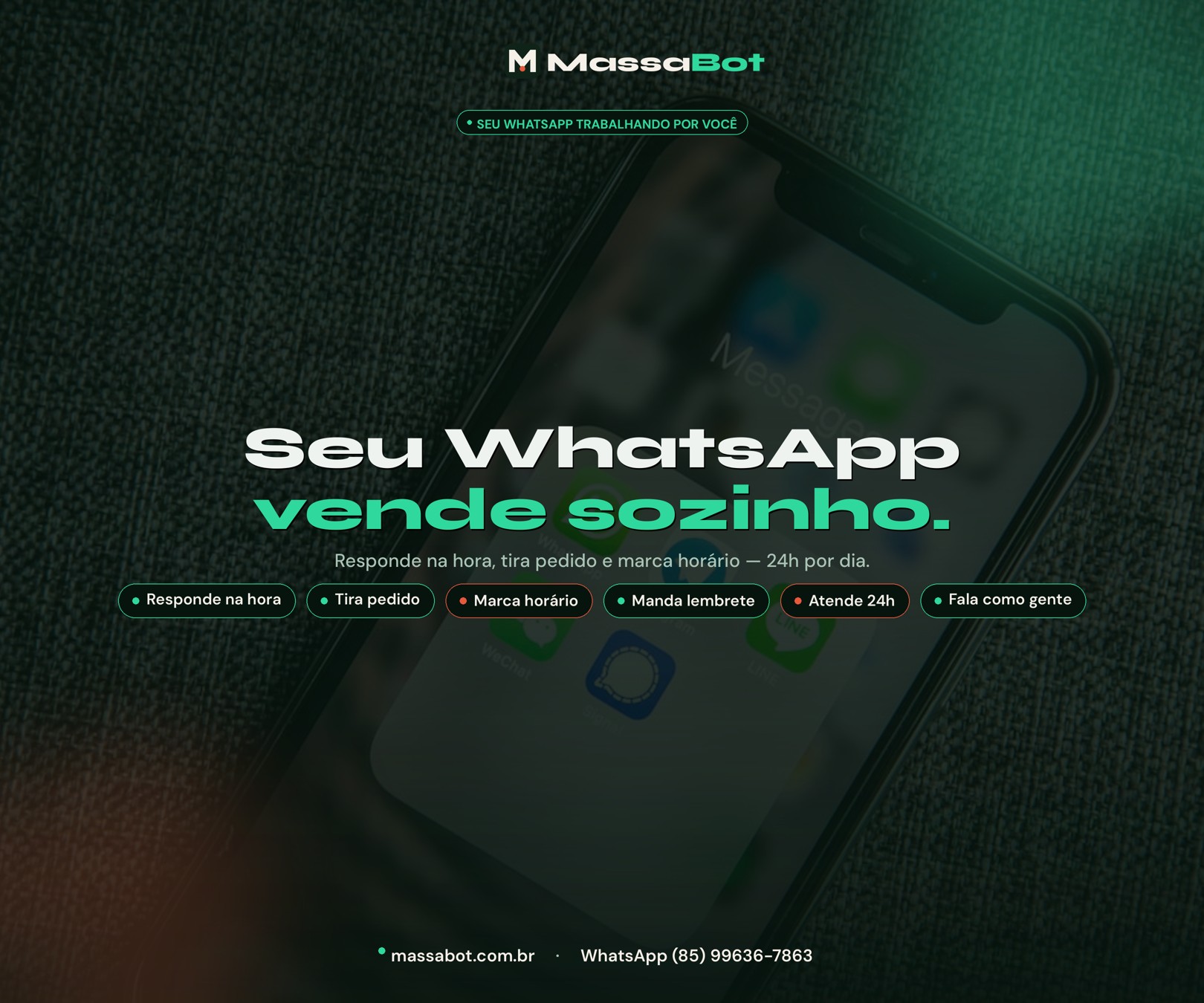 Mosaico robô de WhatsApp